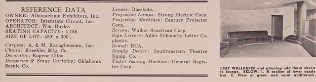 Theater Architect: Wm. Burke (1950)