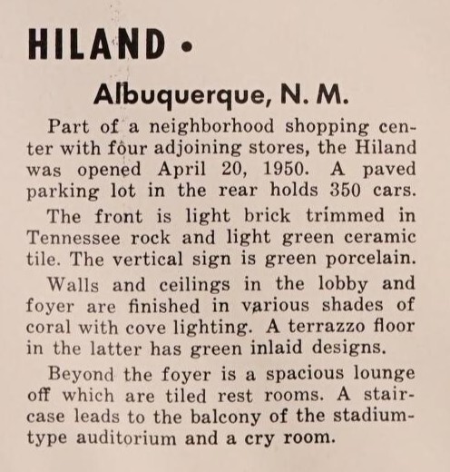Theater Architect: Wm. Burke (1950)