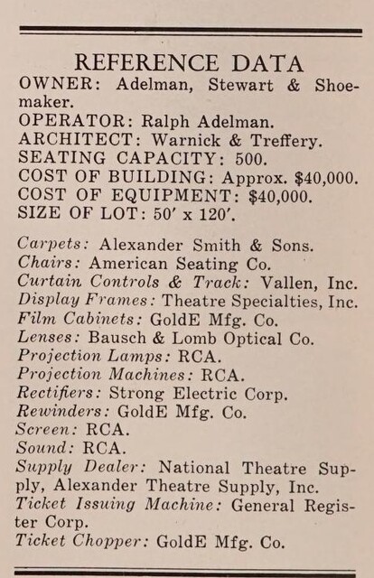 Theater Architect: Warnick & Treffery (1950)