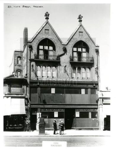In Hackney Picture Palace in 1930 as a temperance billiard hall prior to conversion to an M&S store