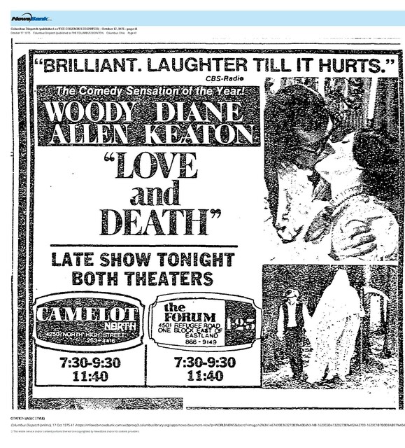 Woody Allen--Number Eight Box Office Star (1975)/His First Year on the List