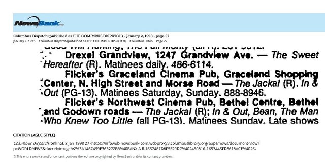 The Closing of the Flicker's Graceland Cinema Pub (1998)