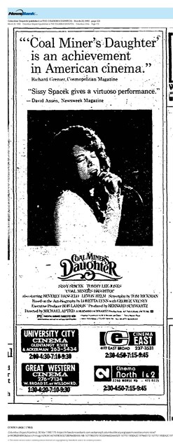 Sissy Spacek--Number Eight Box Office Star (1980)