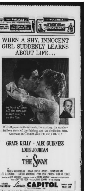 Showing at the Loew's Washington, D.C. Theaters on April 28, 1956