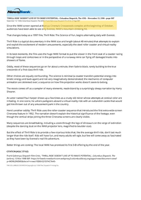 IMAX at Crosswoods (1998)