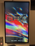 ["EPIC poster on LED display"]