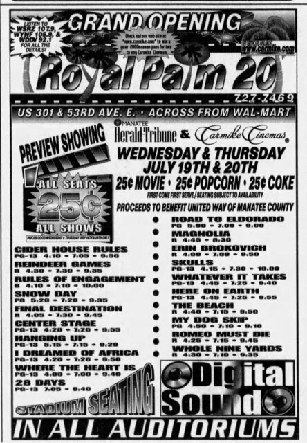 Originally schedule to oen