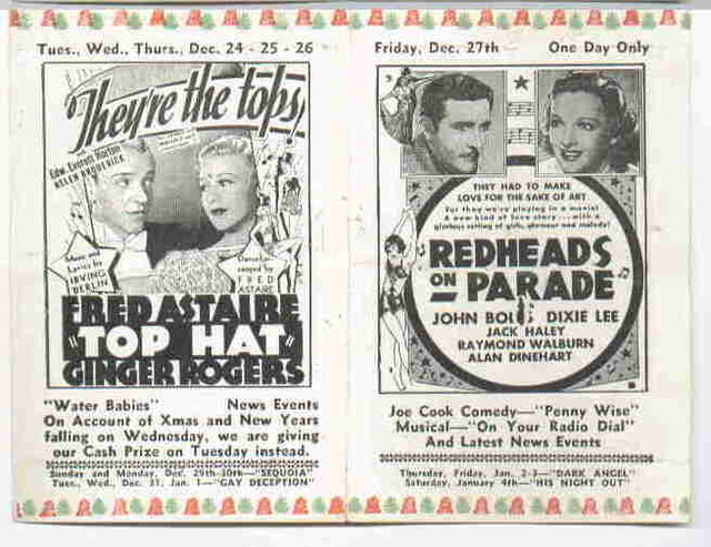 1935 Rainbow Theater Flyer