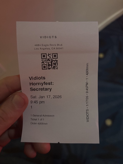 Vidiots Ticket Stub