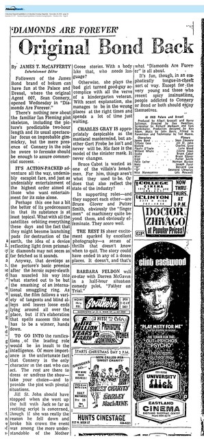 Sean Connery--#9 Box Office Star/Clint Eastwood--#2 Box Office Star (1971)