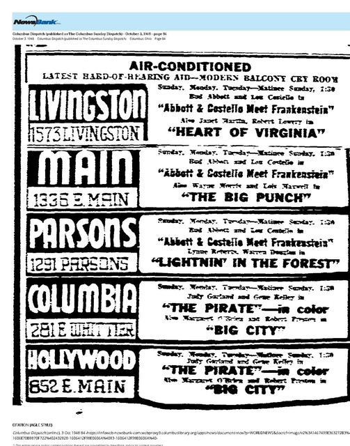 Fred Rowlands Theater Circuit (1948)