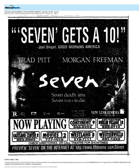 Brad Pitt--Number Three Box Office Star (1995)/His 1st Year on the List