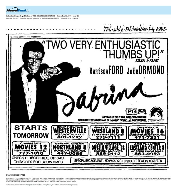 Harrison Ford--Number Four Box Office Star (1995)