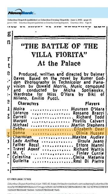 Olivia Hussey, R.I.P. (1951 - 2024)