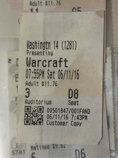 United Artist Washington Township 14 Ticket Stub