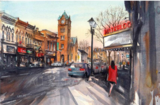 <p>Print of King Street by Alex Krajewski with Waterloo marquee visible.</p>
              