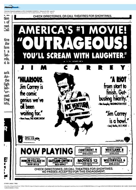 Jim Carrey--Number Two Box Office Star (1994)/His 1st Time on the List