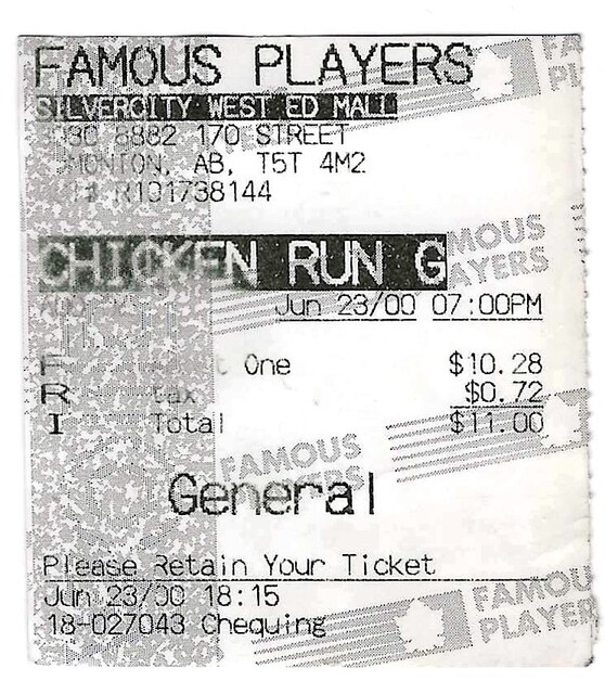 Chicken Run - June 23, 2000