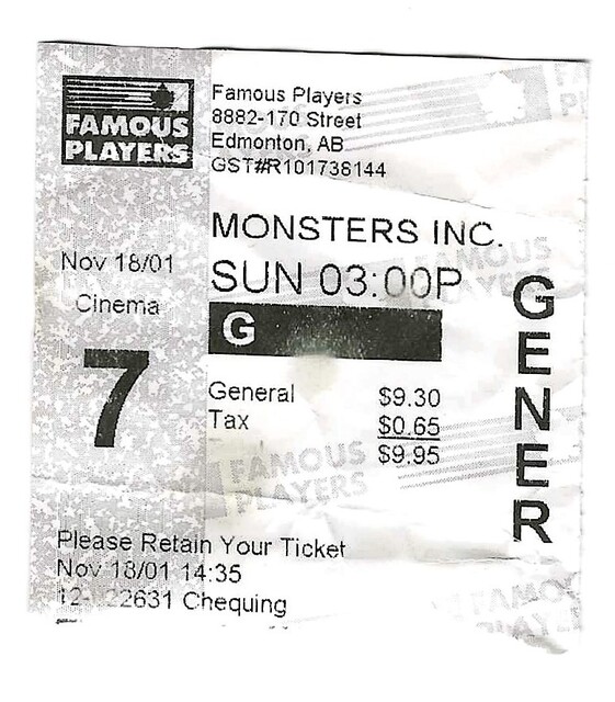 Monsters Inc. - November 18, 2001