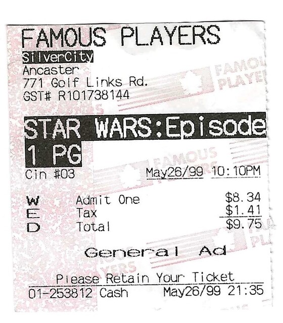 Star Wars Episode I - The Phantom Menace - May 26, 1999