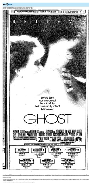 Patrick Swayze--Number Seven Box Office Star (1990)