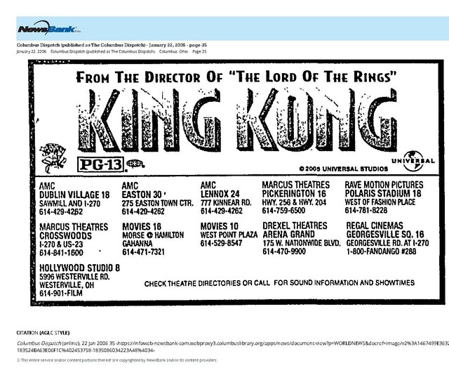 The Great Movie Franchises: King Kong (2006)