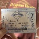 El Capitan Theatre Ticket Stub