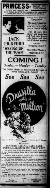 1925-07-03:  Playing Tonight @ The Princess