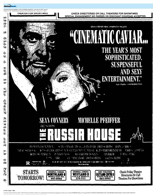 Sean Connery--Number Eight Box Office Star (1990)