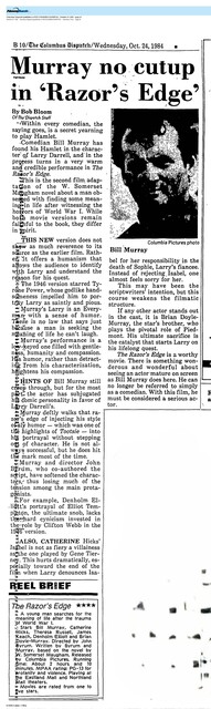 Bill Murray--Number Two Box Office Star (1984)/His last year on the list