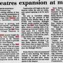 Article about the theatre's expansion & Rocky Horror Picture Show 