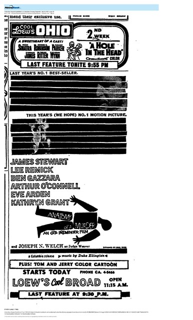 James Stewart--Number Three Box Office Star (1959)