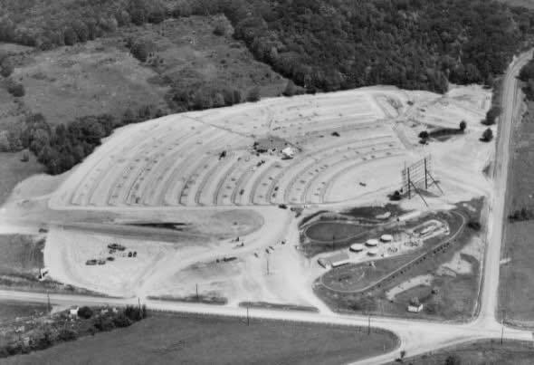 Parking area at V Drive-in