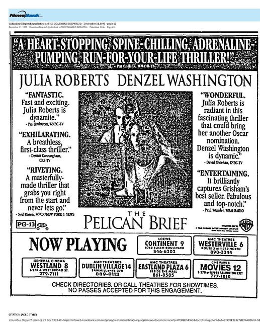 Julia Roberts--Number Six Box Office Star (1993)