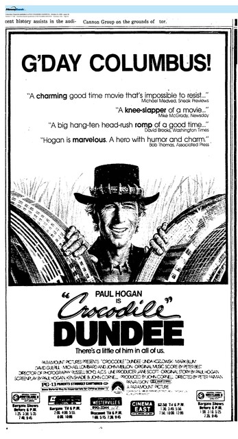 Paul Hogan--Number Three Box Office Star (1986)