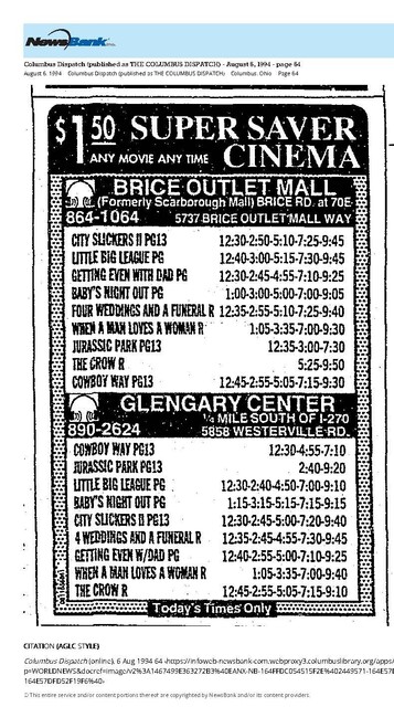 The Two Super Saver Dollar Cinemas (1994)/The Second-Run $1 Movie Era