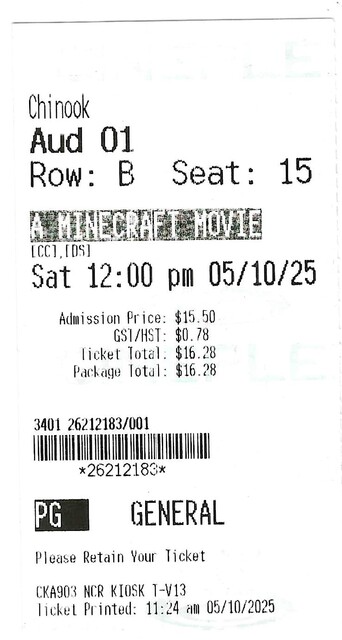 A Minecraft Movie - May 10, 2025