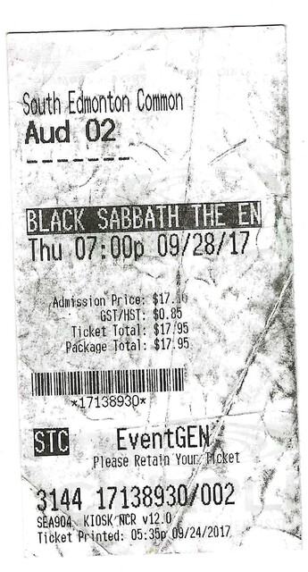 Black Sabbath: The End of the End - September 28, 2017