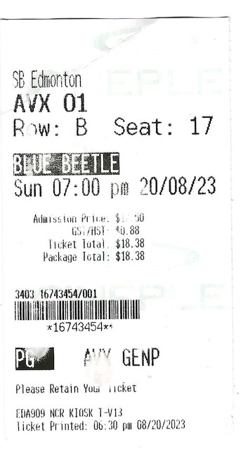 Blue Beetle - August 20, 2023