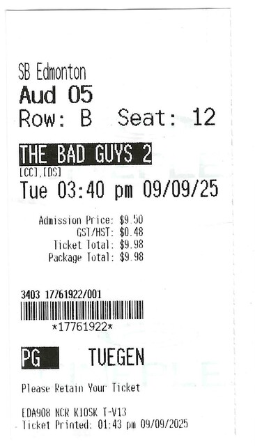The Bad Guys 2 - September 9, 2025