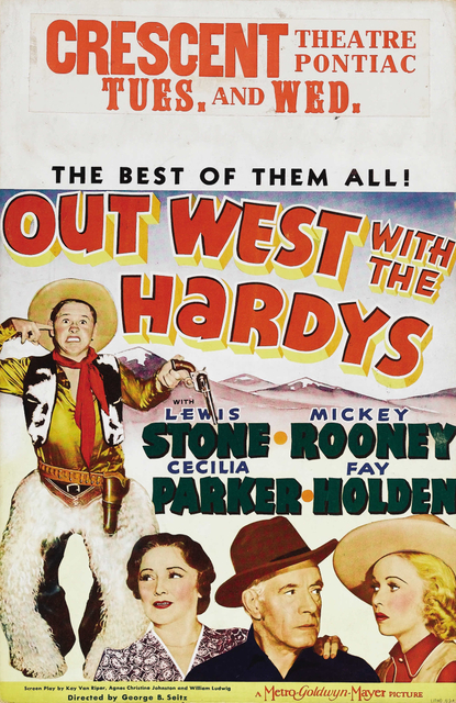 Window poster for 1938’s “The Hardy’s Out West” 