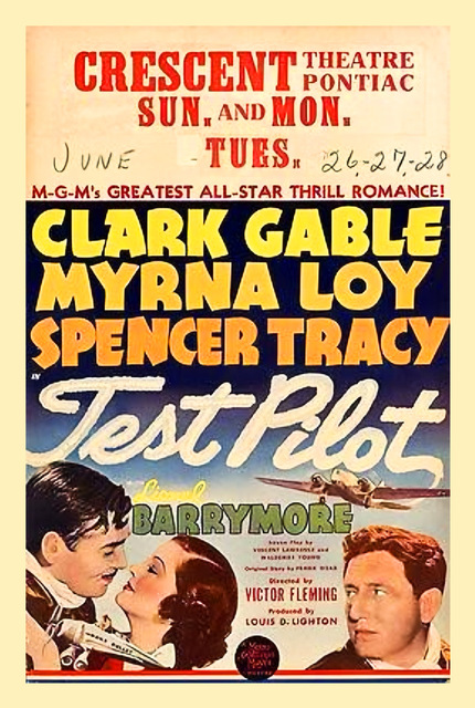 Window poster for 1938’s “Test Pilot”