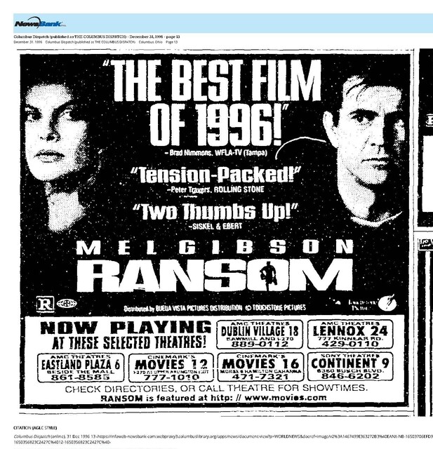 Mel Gibson--Number Two Box Office Star (1996)