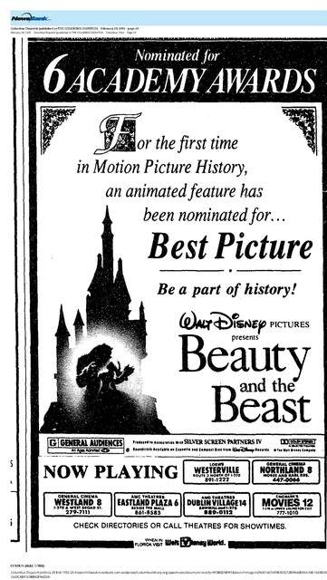 Oscar History: The First Animated Feature Nominated for Best Picture (1992)