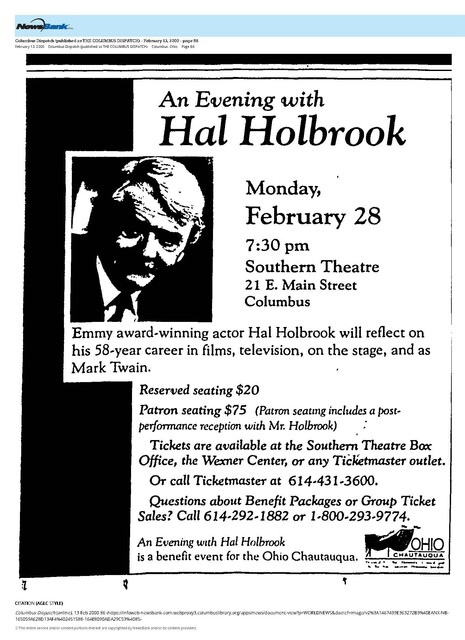 Hal Holbrook, R.I.P (1925 - 2021)