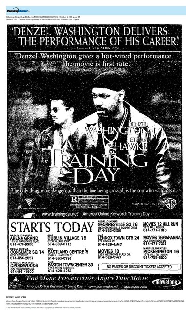 Denzel Washington--Number Six Box Office Star (2001)