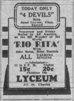 4 Devils at Lyceum, New Orleans, March 12, 1930