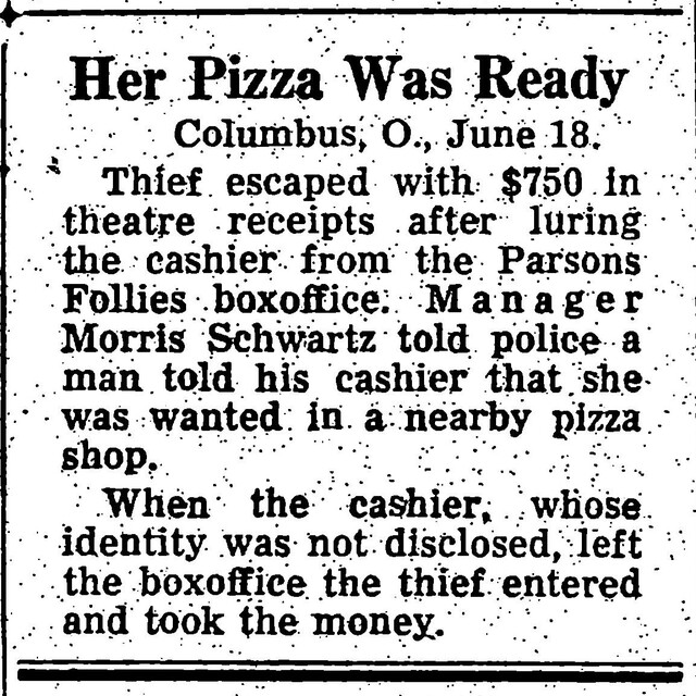 Pizza with Dough to go (1963)