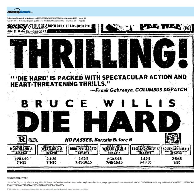 The Great Movie Franchises: Die Hard (1988)
