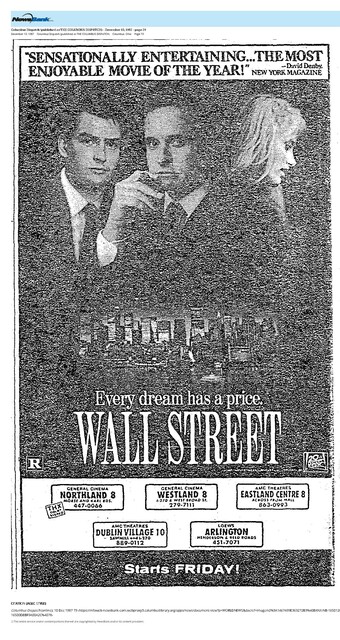 Michael Douglas--Number two Box Office Star (1987)